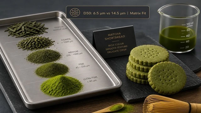 Matcha Milling Particle Size Distribution and Bakery Rheology Matcha Milling Particle Size Distribution and Bakery Rheology